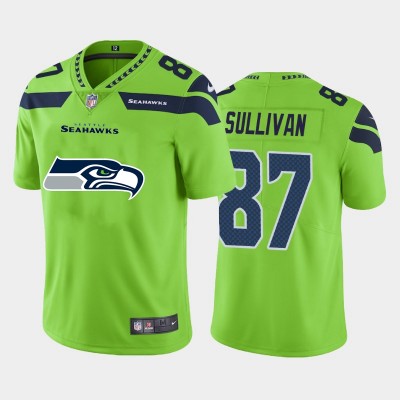 Seattle Seahawks #87 Stephen Sullivan Green Men's Nike Big Team Logo Vapor Limited NFL Jersey Men's